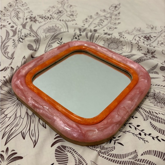 Pink and Orange Decorative Mirror - Picture 2 of 3